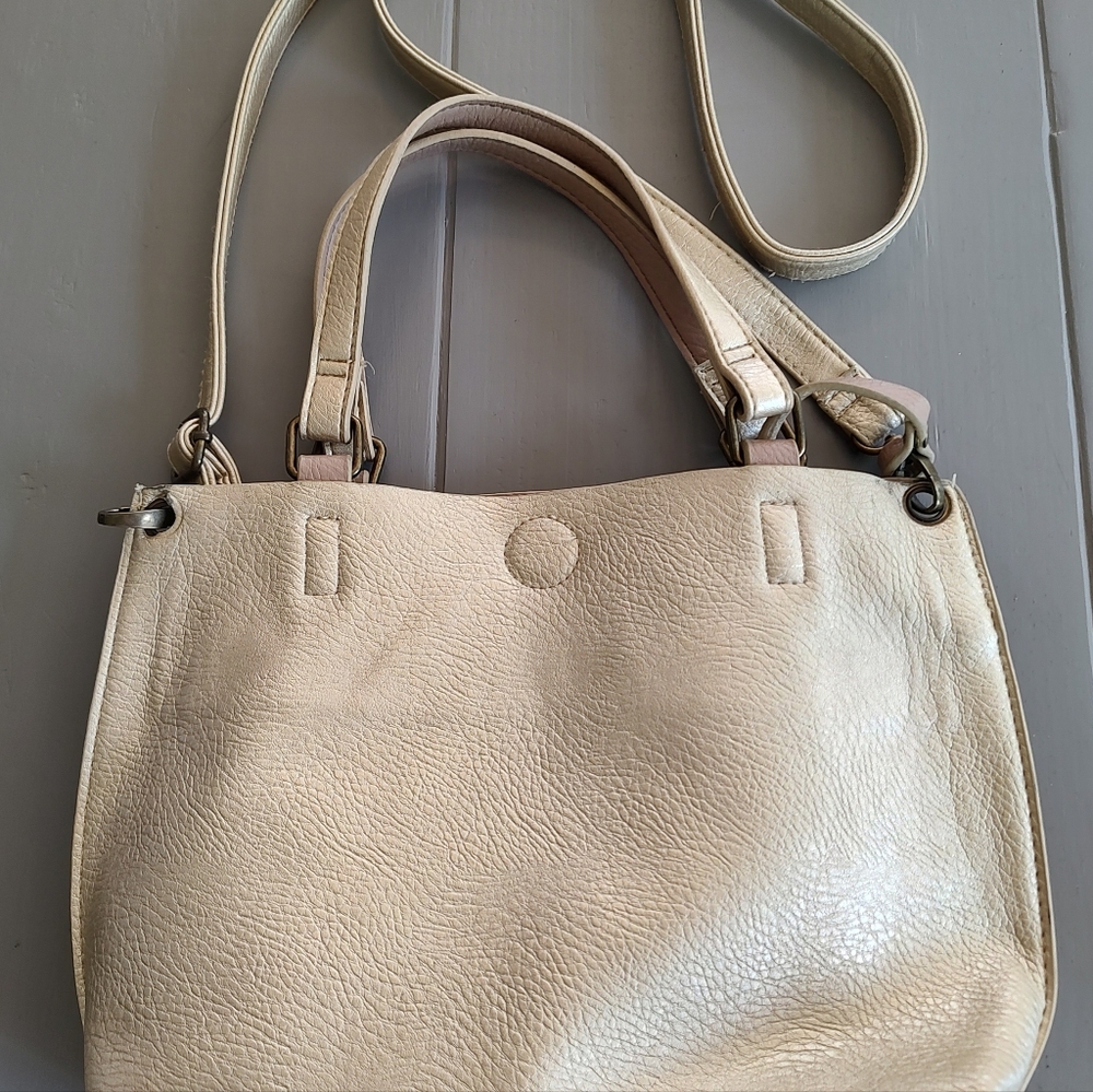 Gold Tone Shoulder Or Crossbody Bag, Purse